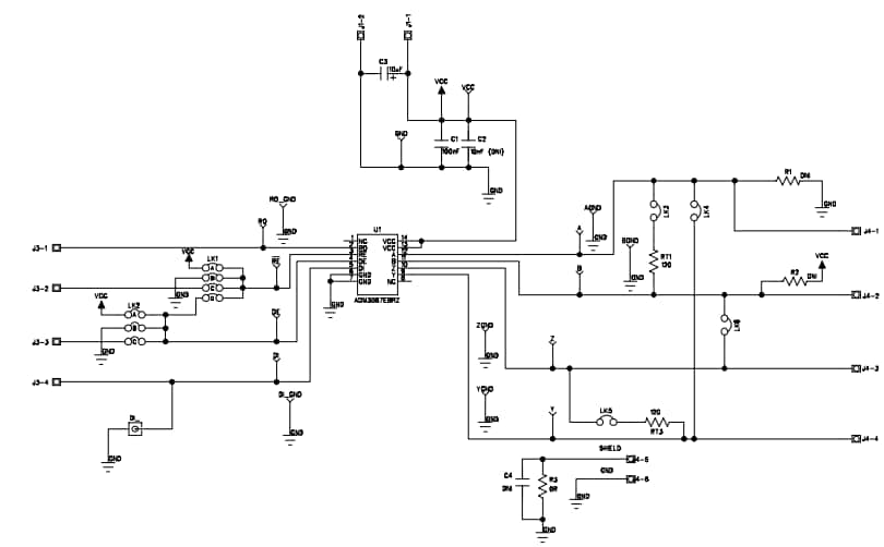 Schematic - Analog Devices Inc. EVAL-ADM3067EEBZ Evaluation Board Schematic - Analog Devices Inc. EVAL-ADM3067EEBZ Evaluation Board