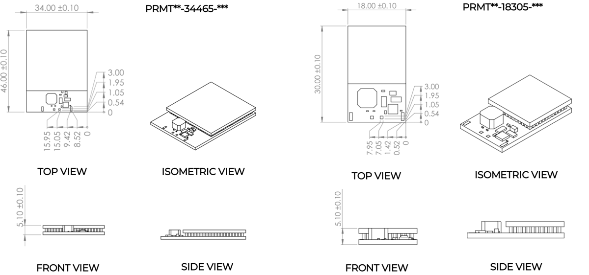 Mechanical Drawing - MATRIX Industries Prometheus Energy Harvesting Modules