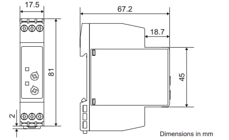 Mechanical Drawing - Teledyne Relays MFT02Ax Multi-Function Timers Mechanical Drawing - Teledyne Relays MFT02Ax Multi-Function Timers